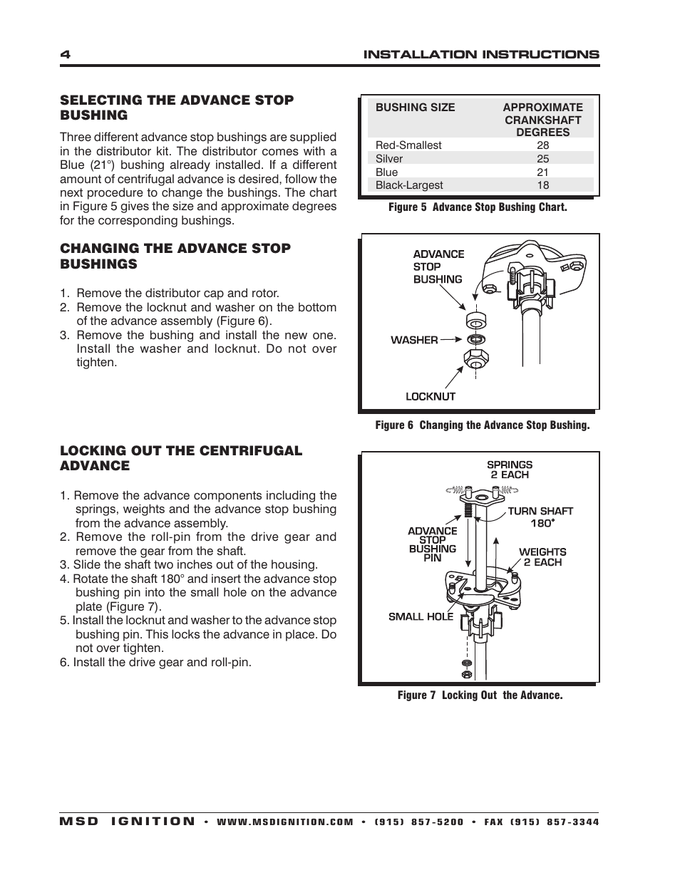 MSD 8597 Chevy V6 Even-Fire Pro-Billet Distributor Installation User Manual | Page 4 / 8