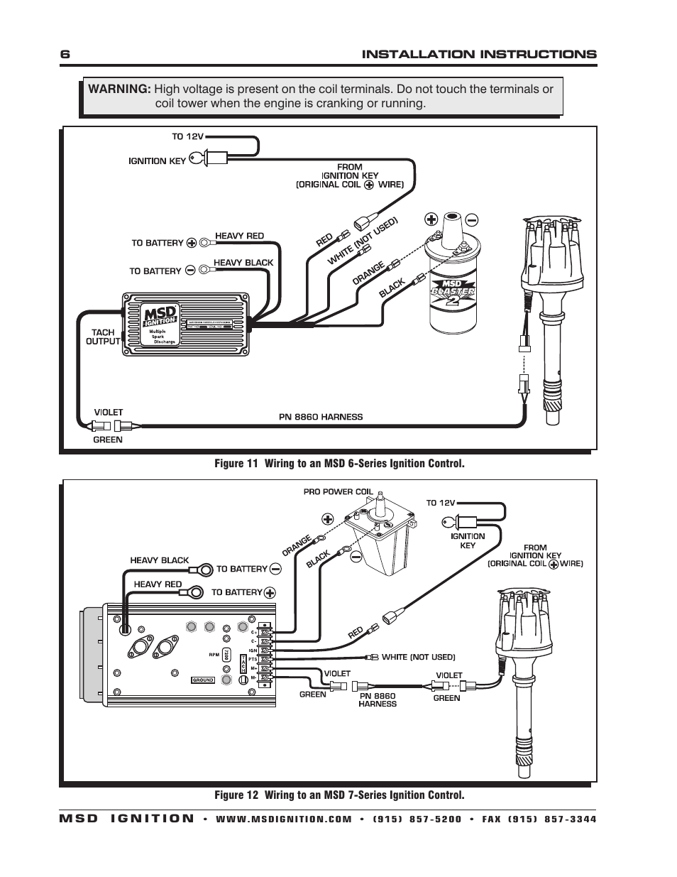 MSD 8597 Chevy V6 Even-Fire Pro-Billet Distributor Installation User Manual | Page 6 / 8