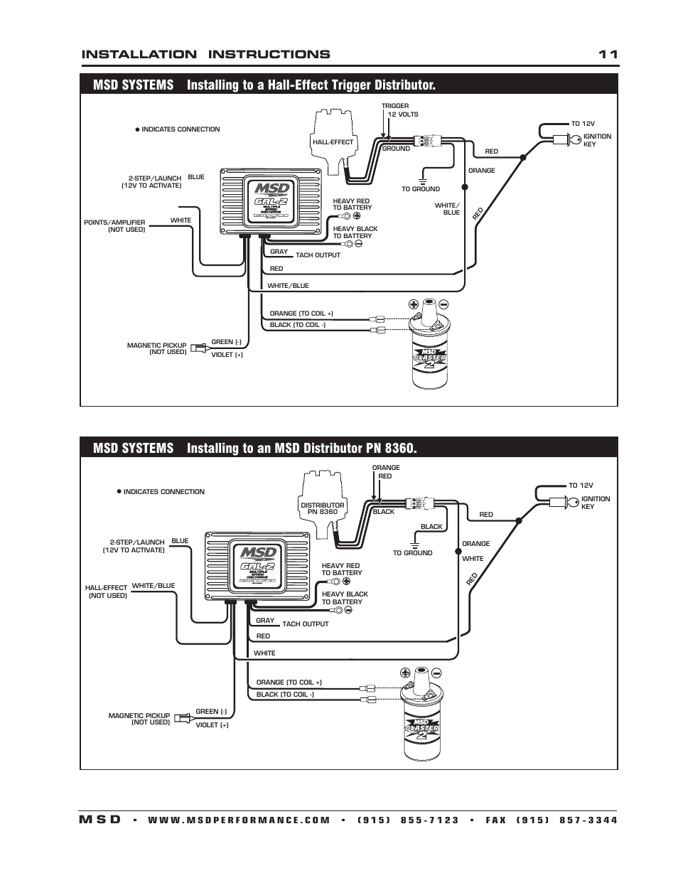 Installation instructions 11 m s d | MSD 6421 6AL-2 Ignition Control Installation User Manual | Page 11 / 28