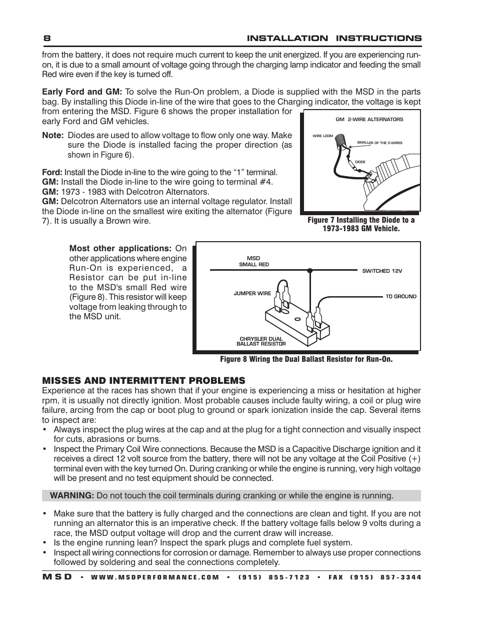 MSD 6421 6AL-2 Ignition Control Installation User Manual | Page 8 / 28