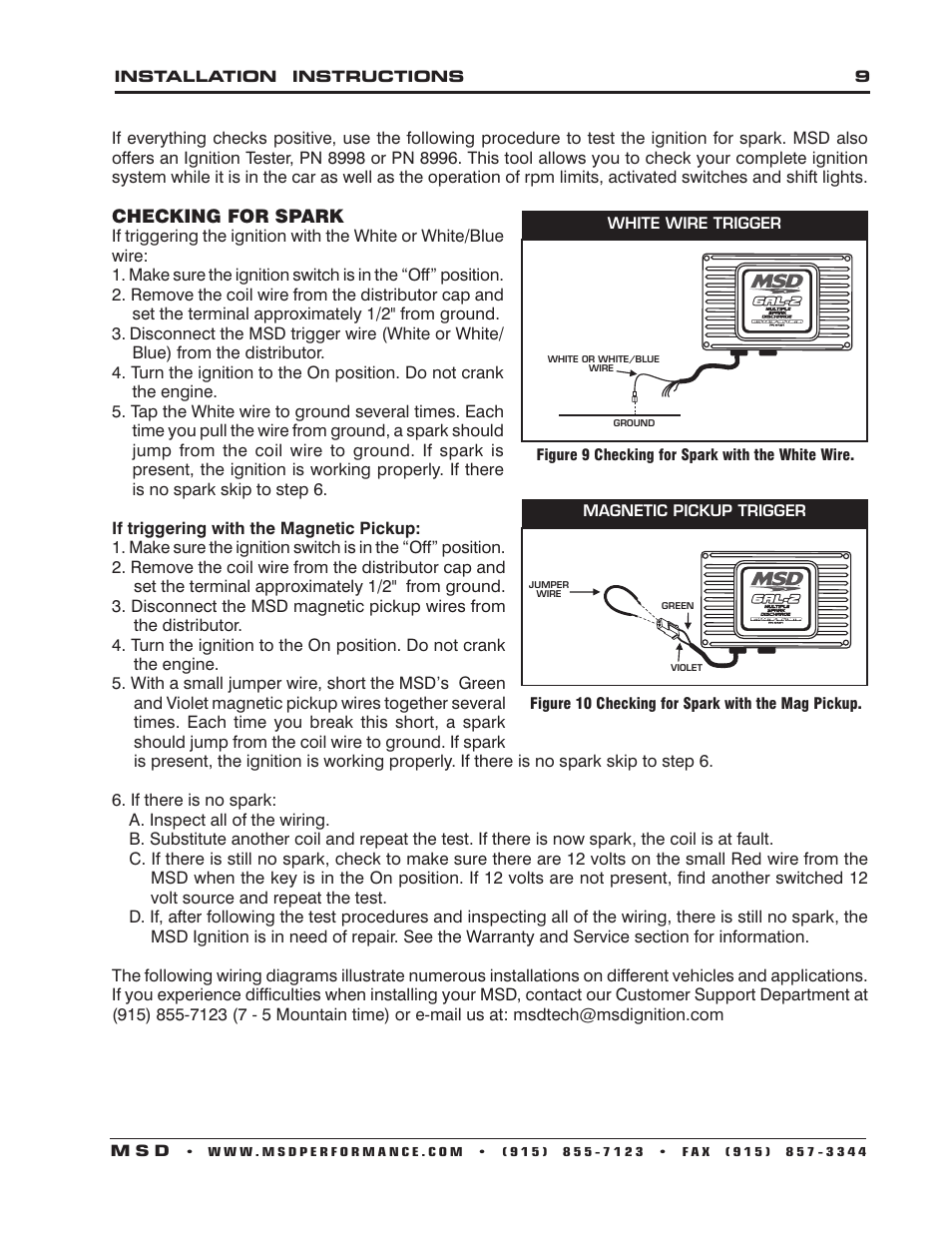 MSD 6421 6AL-2 Ignition Control Installation User Manual | Page 9 / 28