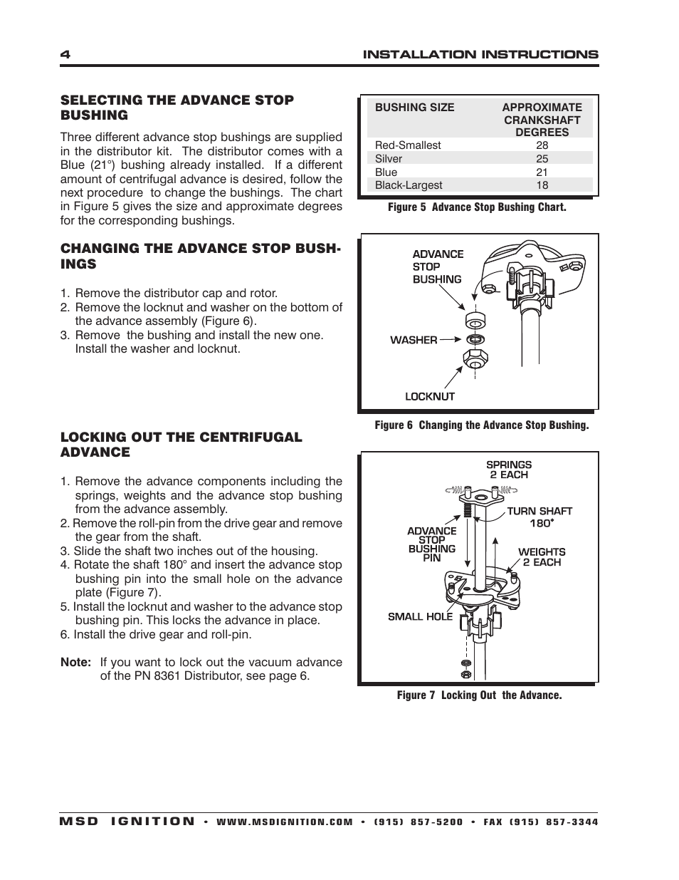 MSD 8361 Chevy V8 Street Pro-Billet w_Vacuum Advance Installation User Manual | Page 4 / 8