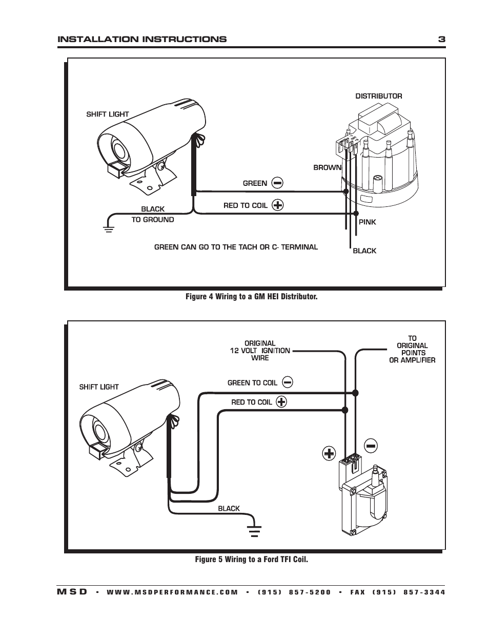 MSD 8952 LED Shift Light Installation User Manual | Page 3 / 4