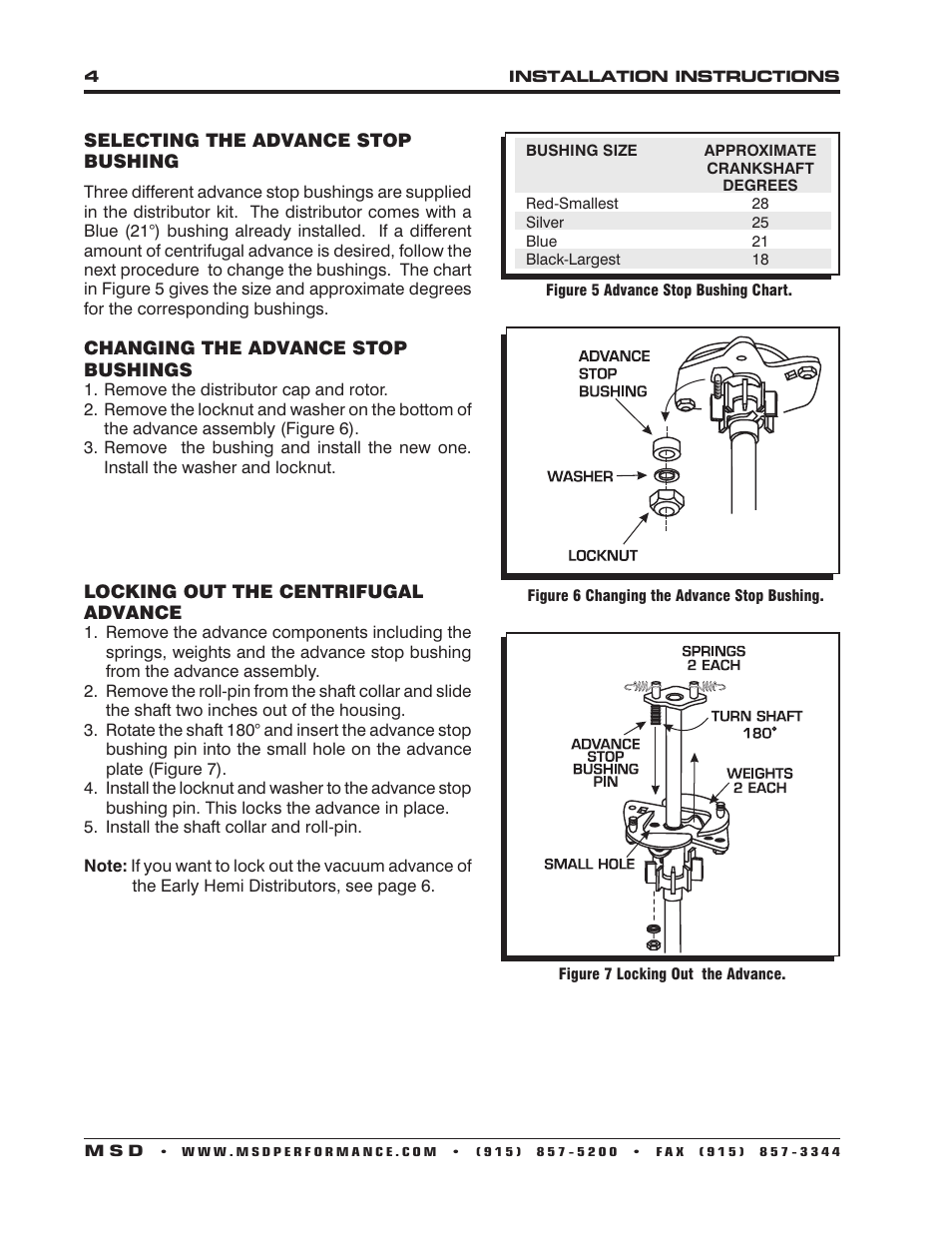 MSD 8534 Chrysler 318, 360 Billet Distributor Installation User Manual | Page 4 / 8