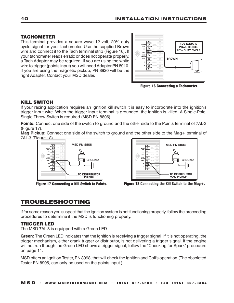 Troubleshooting | MSD 7330 7AL-3 Ignition Control Installation User Manual | Page 10 / 12