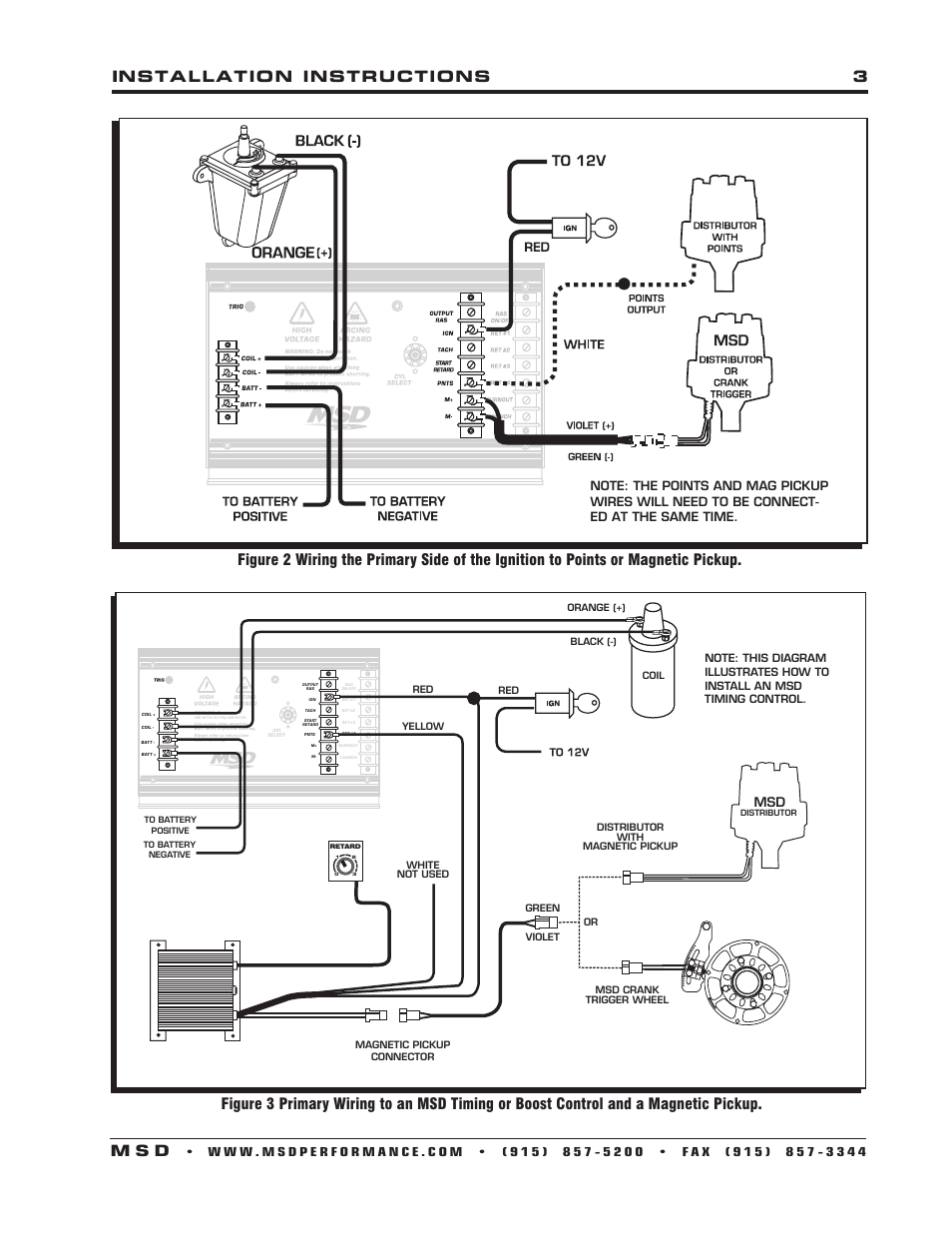 Installation instructions 3 m s d | MSD 7330 7AL-3 Ignition Control Installation User Manual | Page 3 / 12