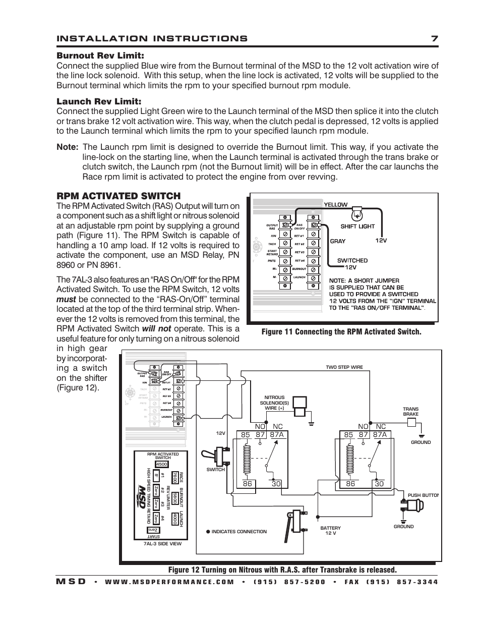 Rpm activated switch | MSD 7330 7AL-3 Ignition Control Installation User Manual | Page 7 / 12