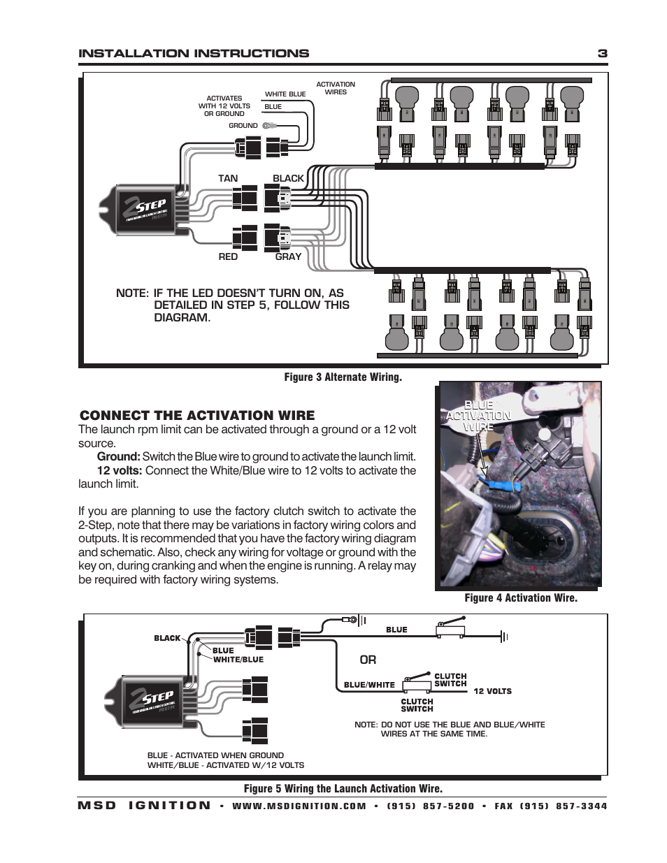 Connect the activation wire | MSD 8731 2-Step Ford 5.0L Mod Motor 2011 Installation User Manual | Page 3 / 4