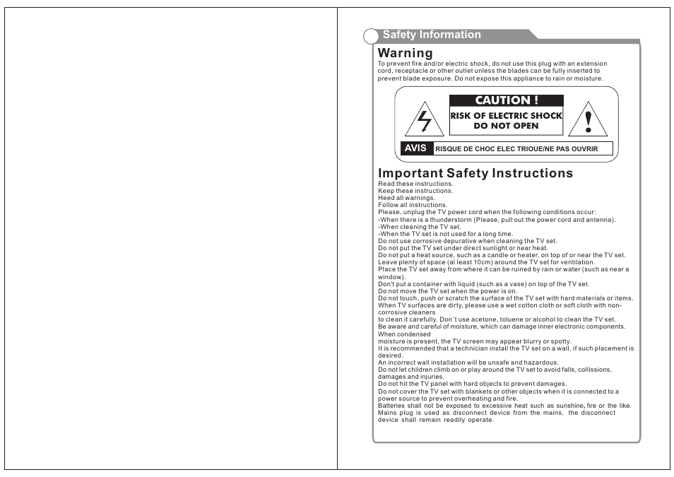 Warning, Important safety instructions | Naxa NT-1506 User Manual | Page 2 / 13