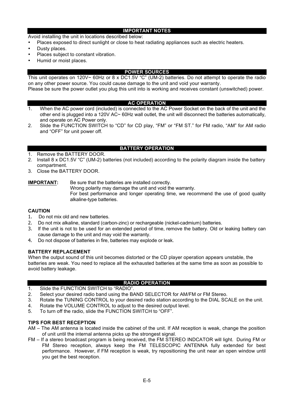 Naxa NPB-237 User Manual | Page 6 / 9