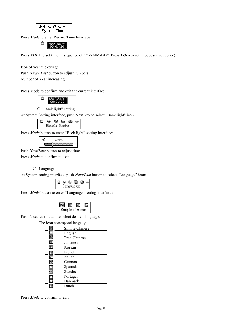 Naxa NM-105 User Manual | Page 8 / 14