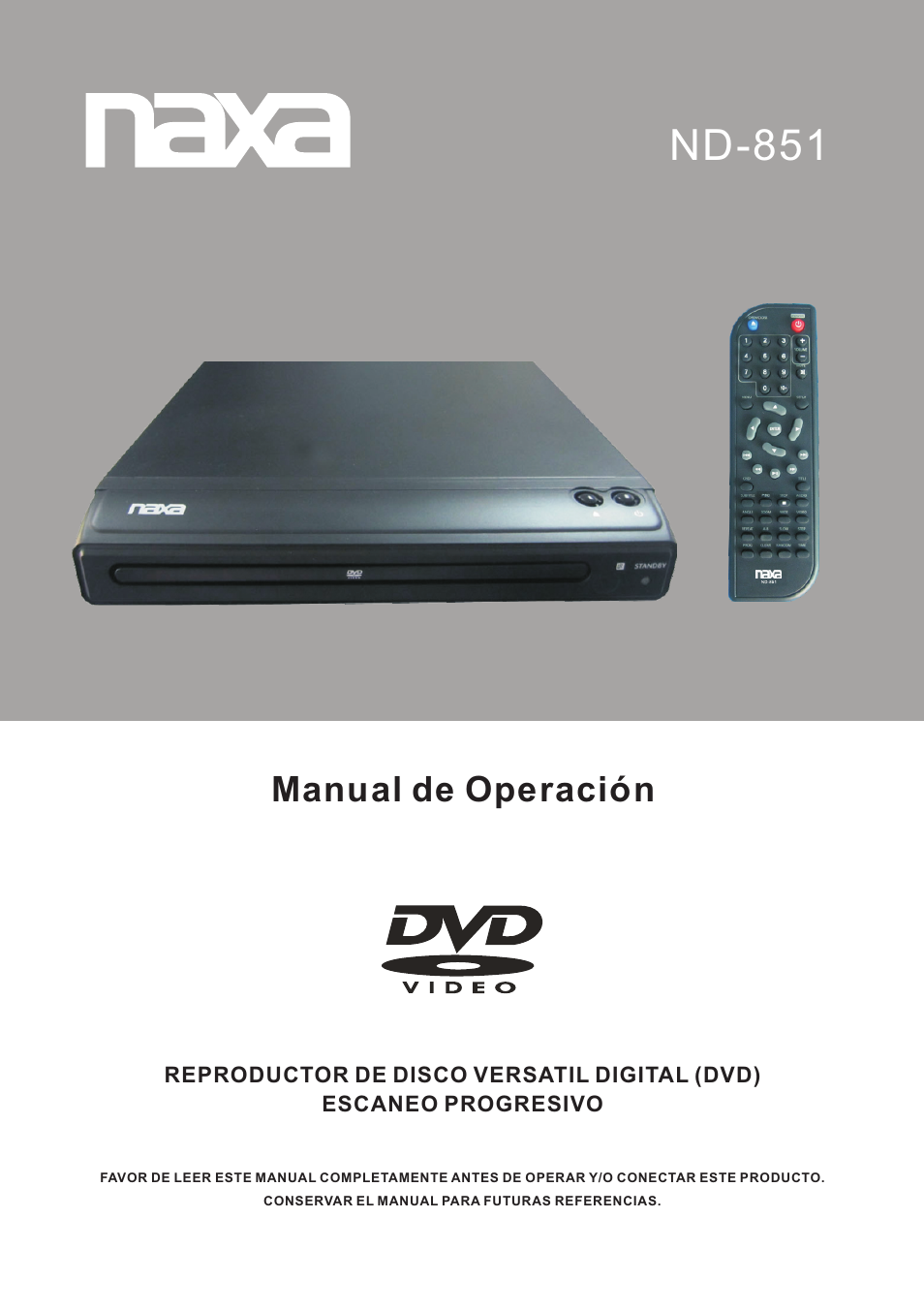Naxa ND-851 User Manual | 21 pages