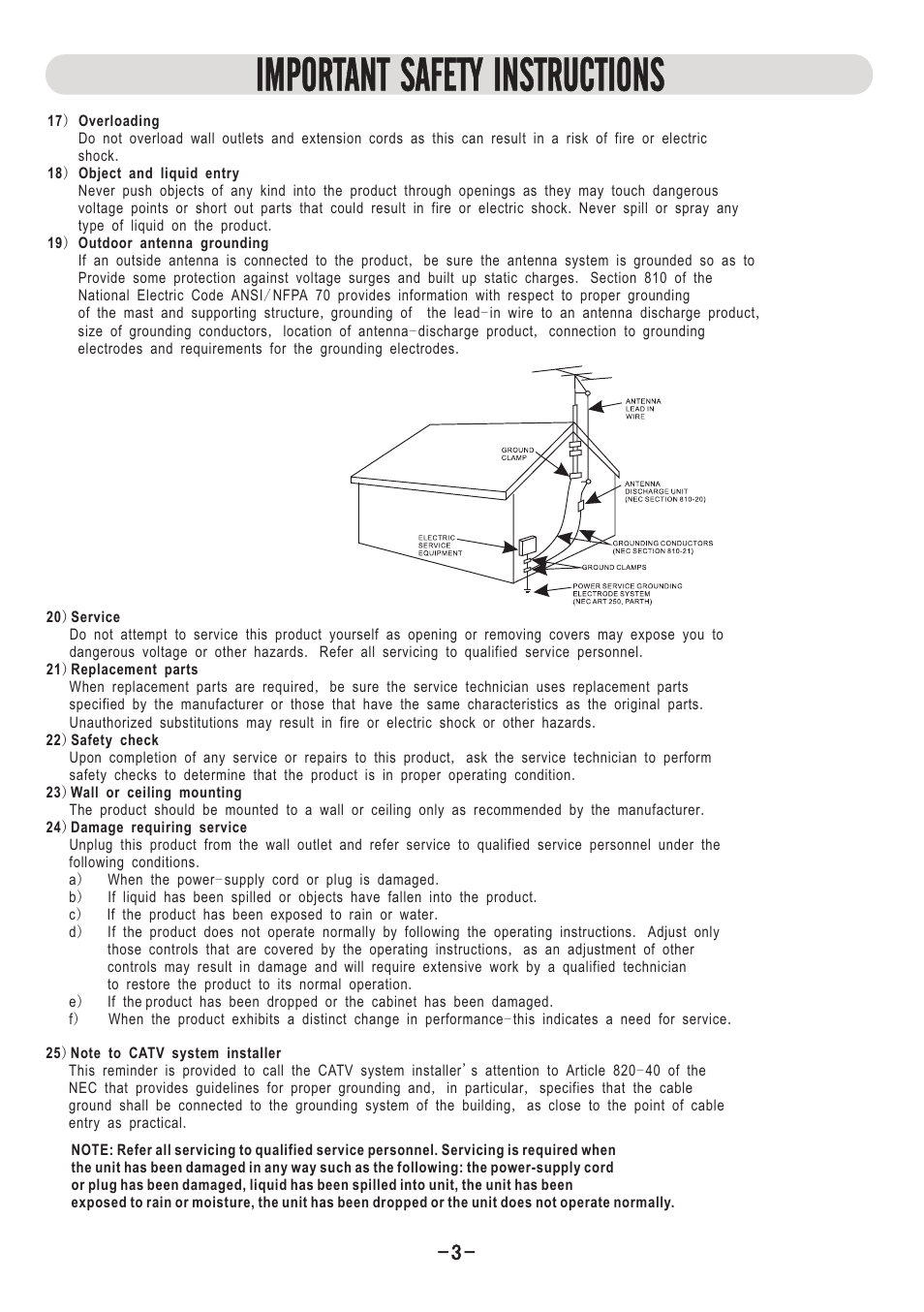 Important, Safety, Instructions | Naxa ND-851 User Manual | Page 4 / 21