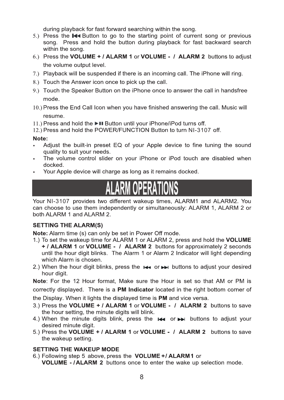 Naxa NI-3107 User Manual | Page 9 / 14