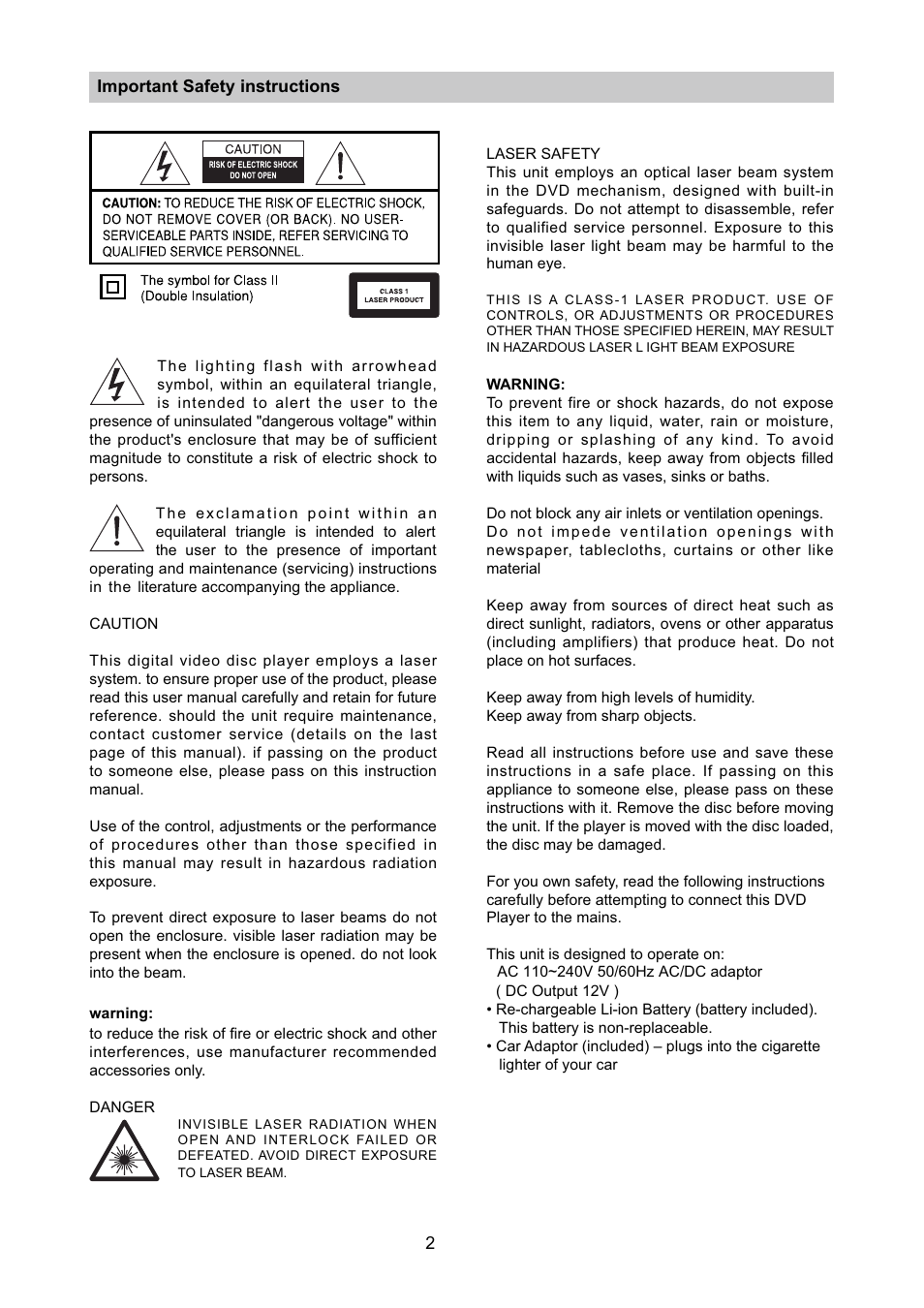Naxa NPD-1003 User Manual | Page 3 / 13