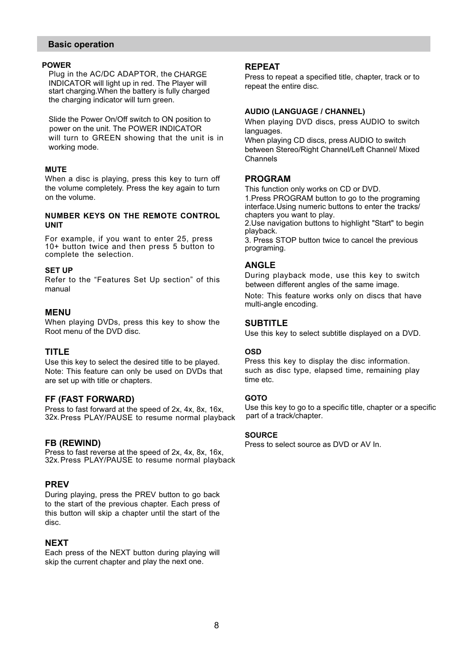 Naxa NPD-1003 User Manual | Page 9 / 13