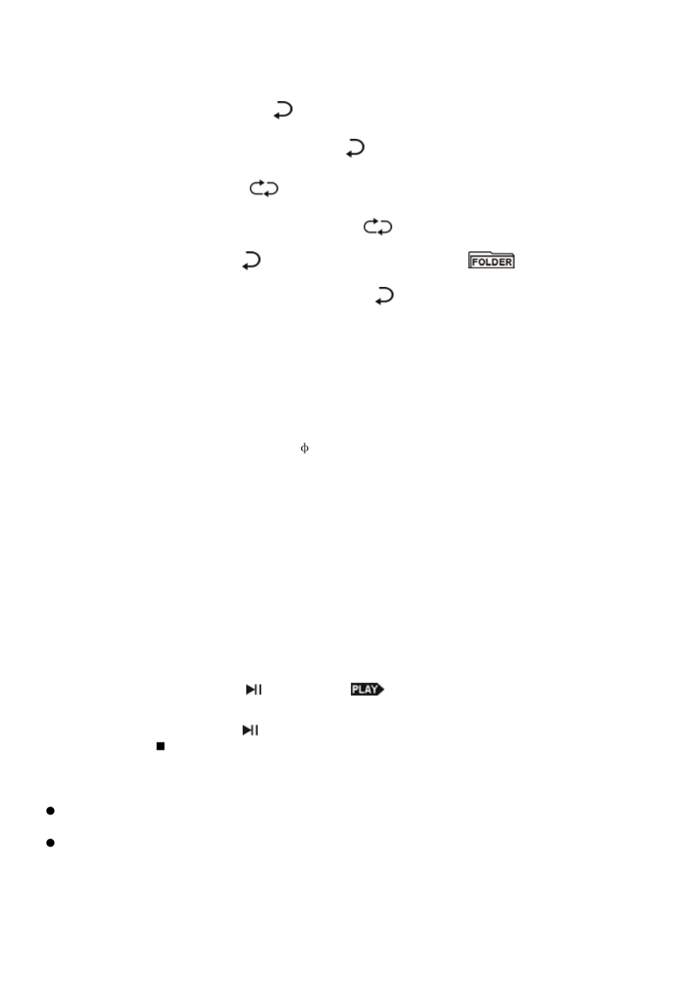 Listening to usb playback, Repeat, Random play | Aux-in operation | Naxa NPB-429 User Manual | Page 8 / 9