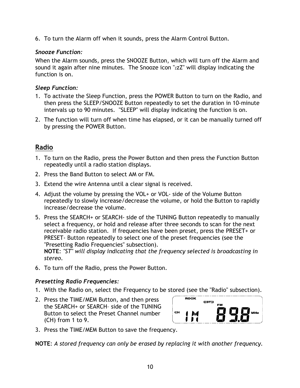 Naxa NI-3103A User Manual | Page 10 / 13