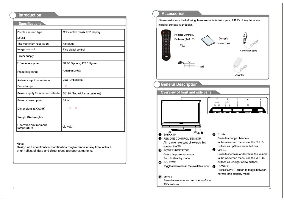 Naxa NT-1902 User Manual | Page 5 / 16