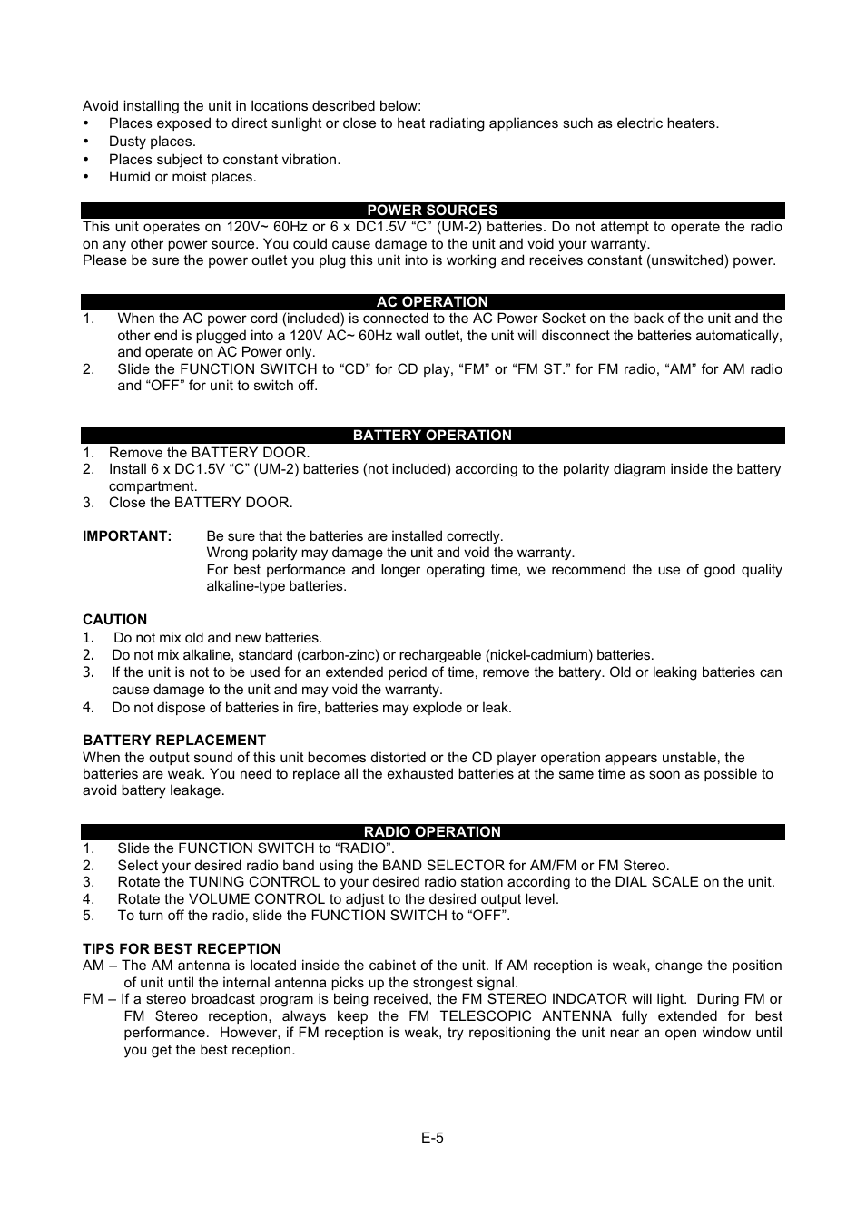 Naxa NPB-251 User Manual | Page 6 / 9