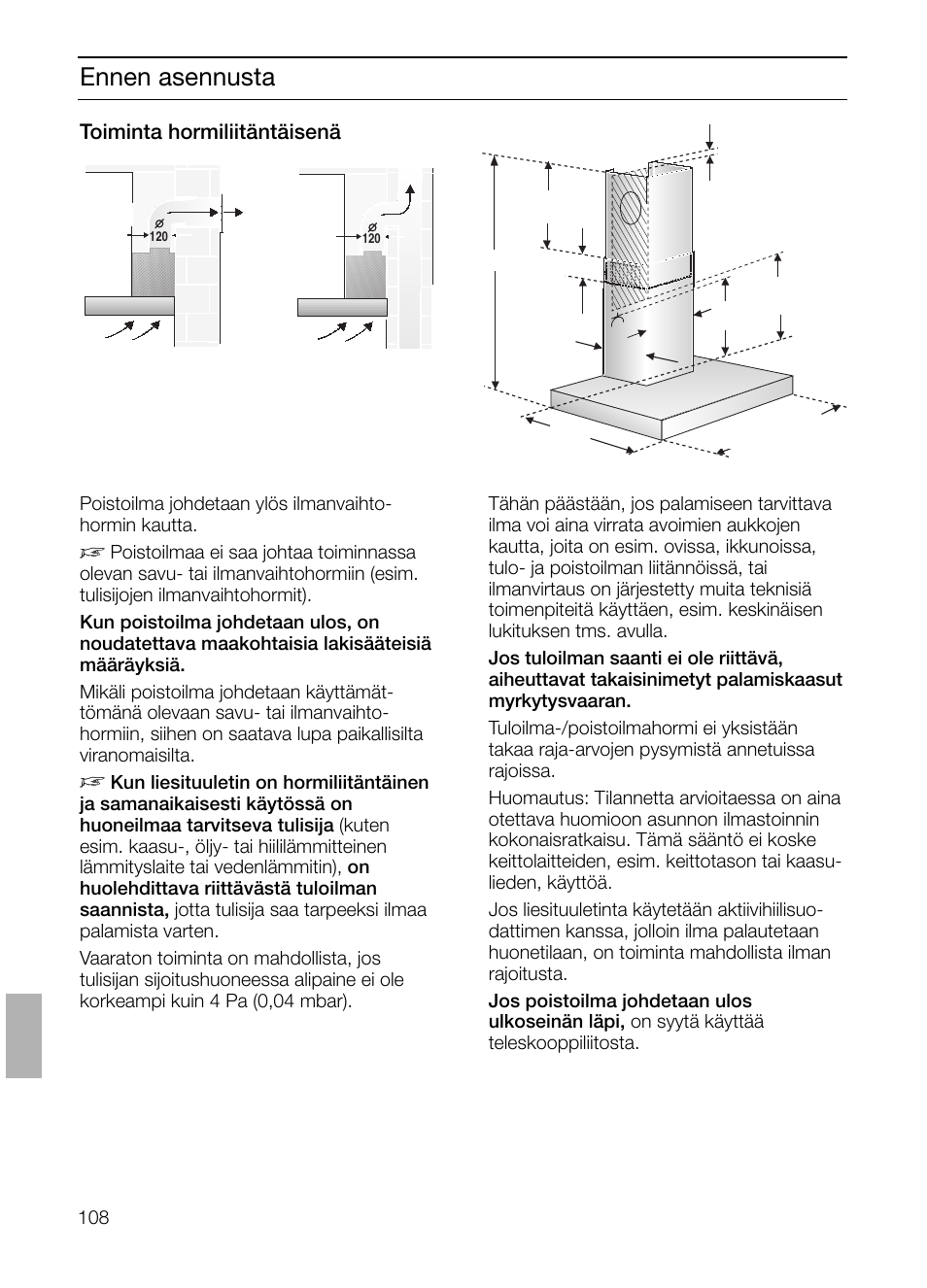 Ennen asennusta | Siemens LC 47650 User Manual | Page 108 / 124