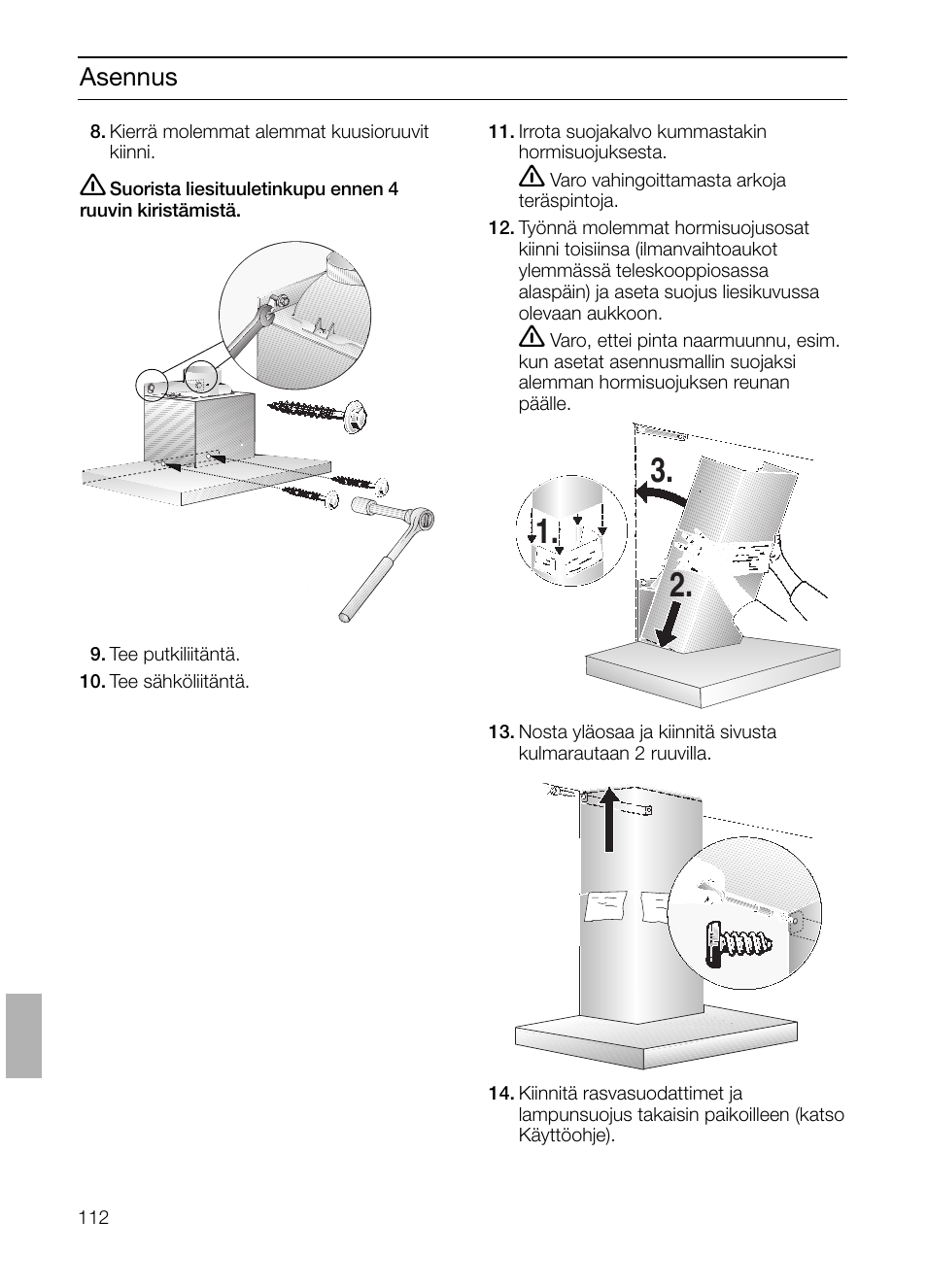 Asennus | Siemens LC 47650 User Manual | Page 112 / 124