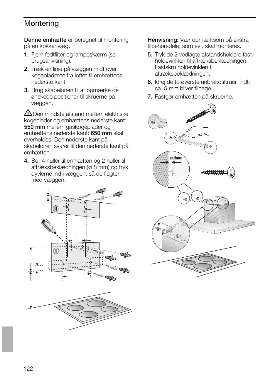 Montering | Siemens LC 47650 User Manual | Page 122 / 124