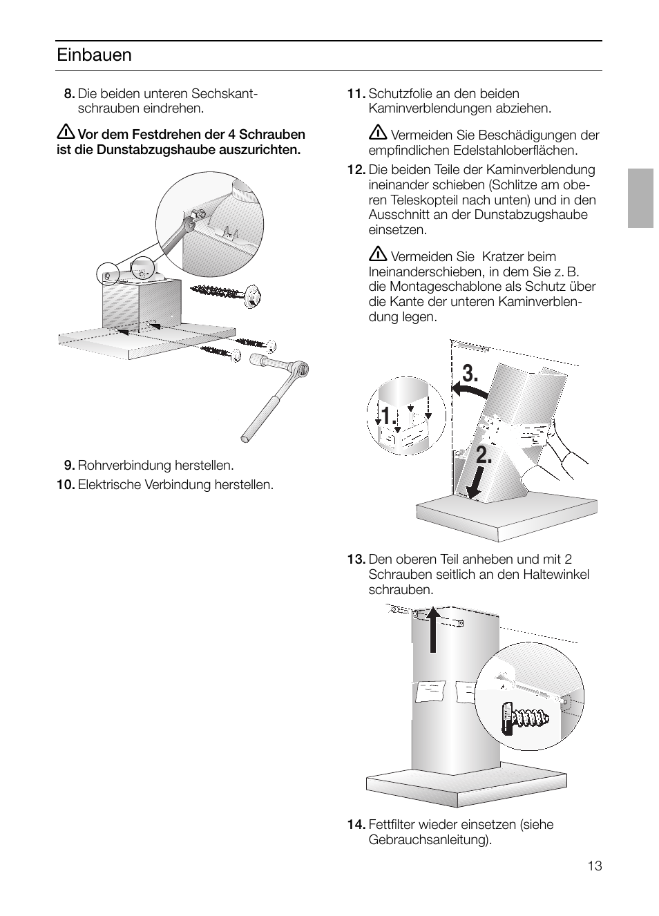 Einbauen | Siemens LC 47650 User Manual | Page 13 / 124