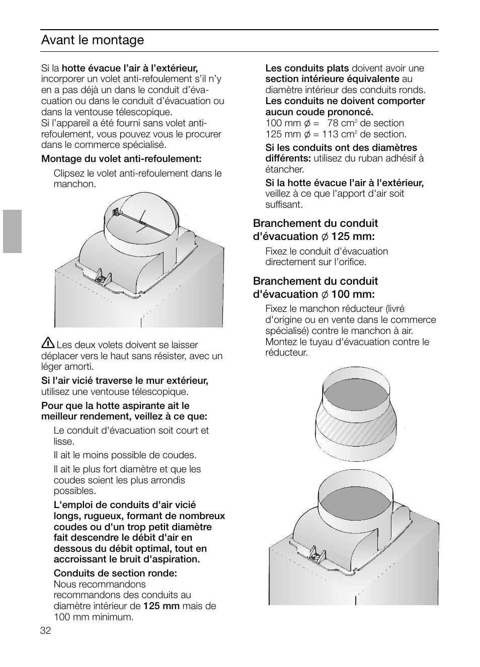 Avant le montage | Siemens LC 47650 User Manual | Page 32 / 124