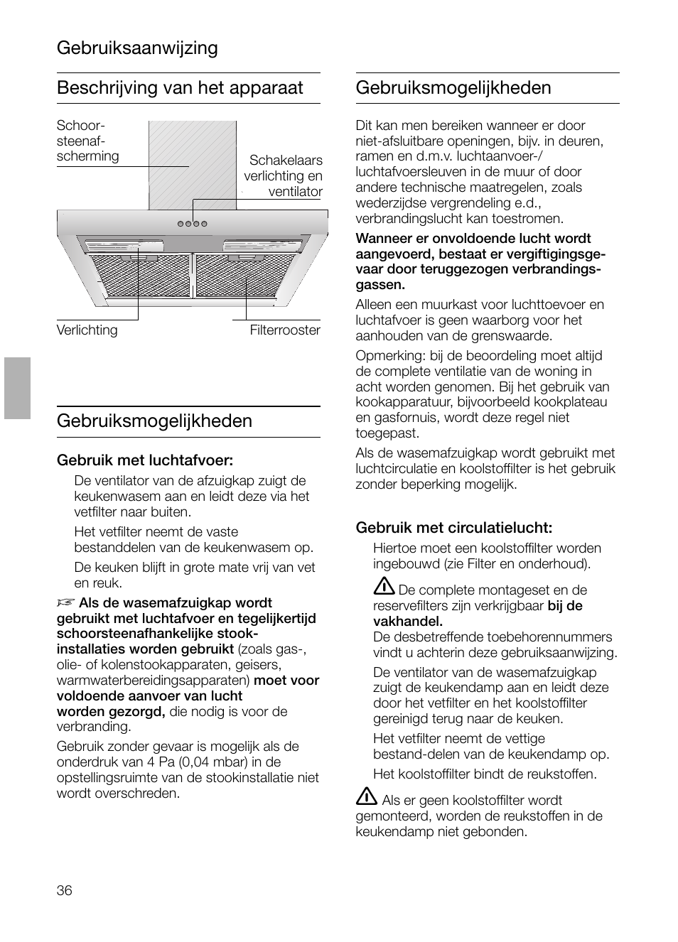 Gebruiksaanwijzing gebruiksmogelijkheden | Siemens LC 47650 User Manual | Page 36 / 124