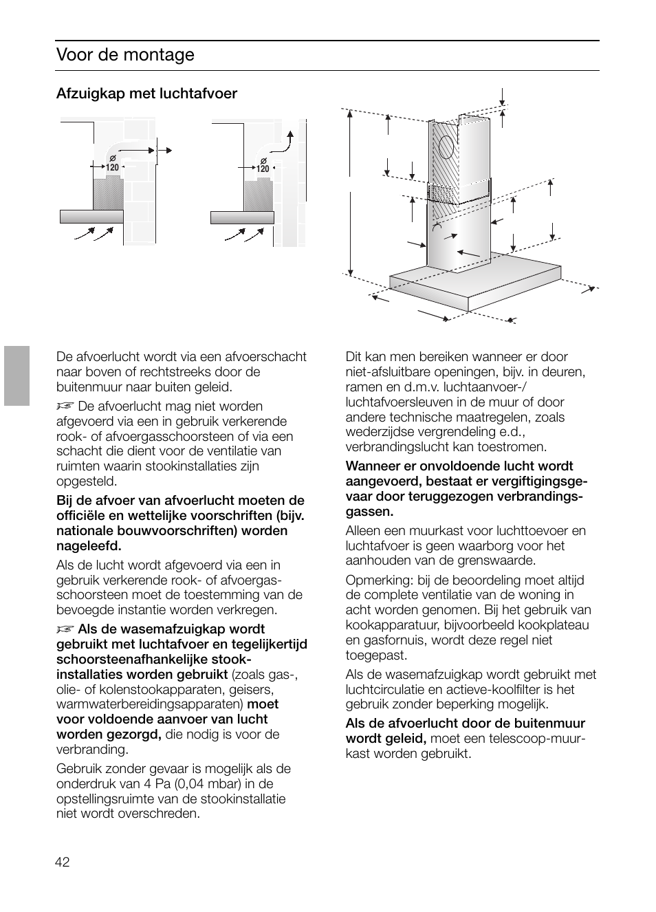 Voor de montage | Siemens LC 47650 User Manual | Page 42 / 124