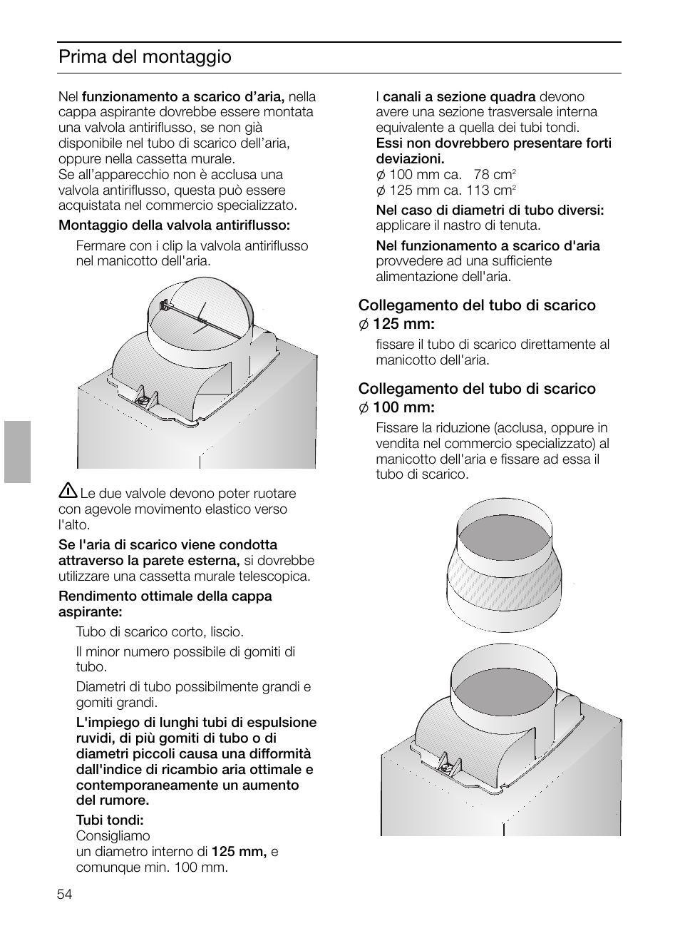Prima del montaggio | Siemens LC 47650 User Manual | Page 54 / 124