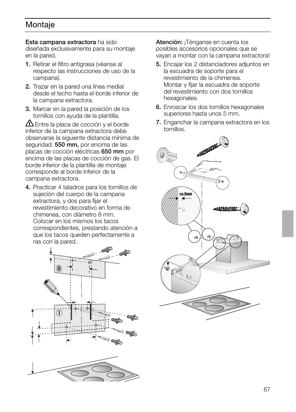 Montaje | Siemens LC 47650 User Manual | Page 67 / 124
