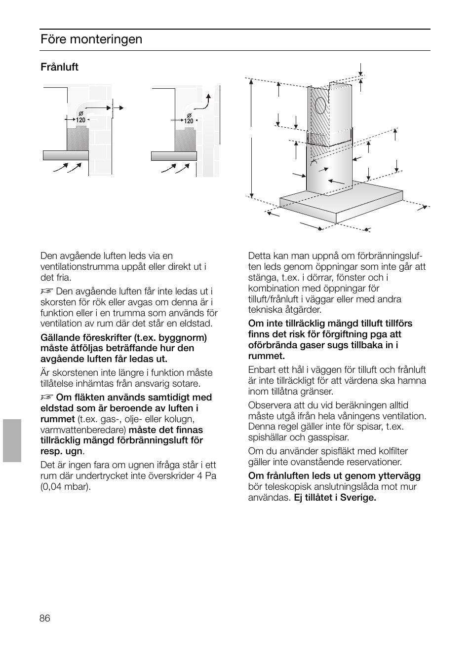 Före monteringen | Siemens LC 47650 User Manual | Page 86 / 124