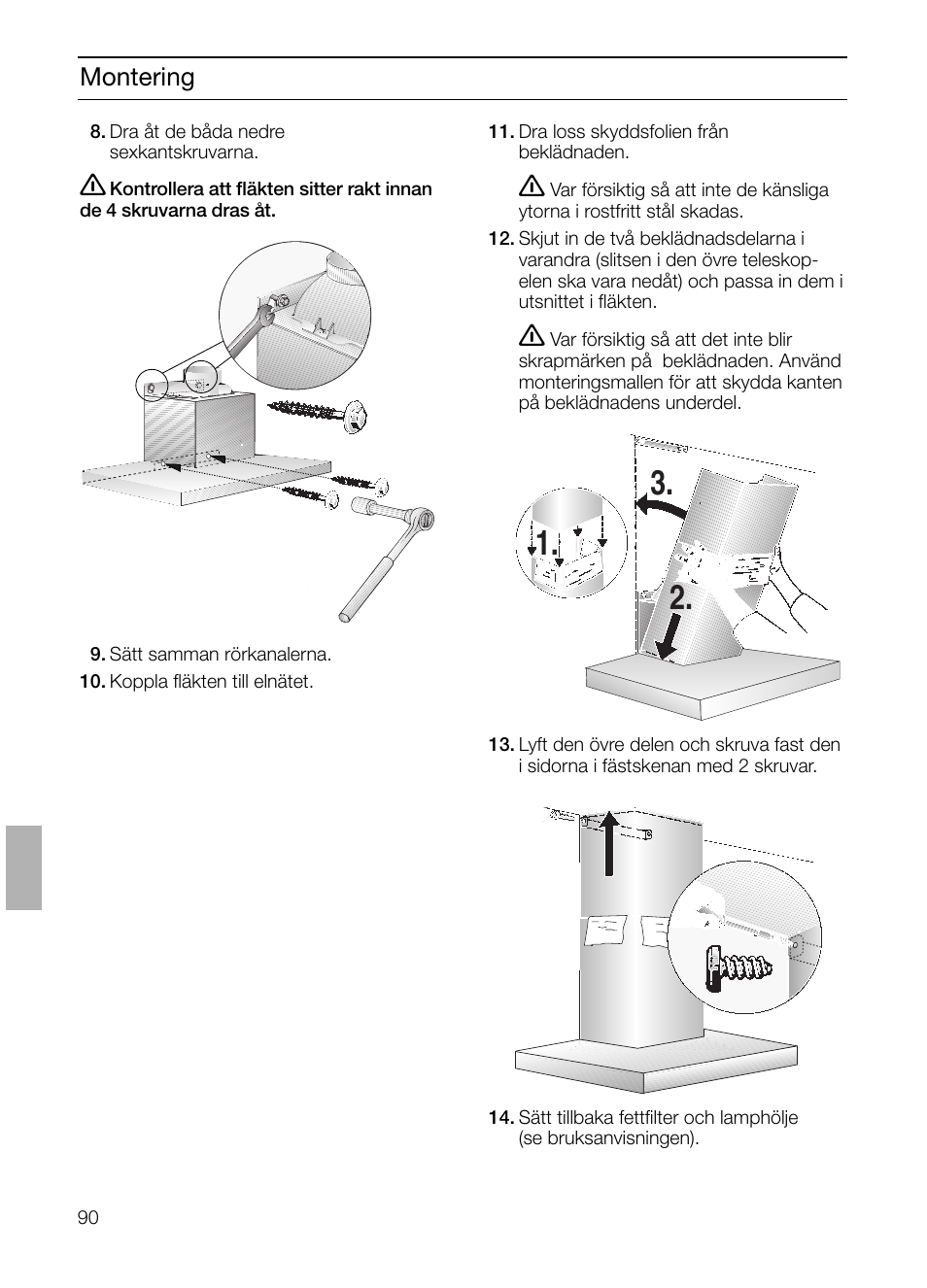 Montering | Siemens LC 47650 User Manual | Page 90 / 124