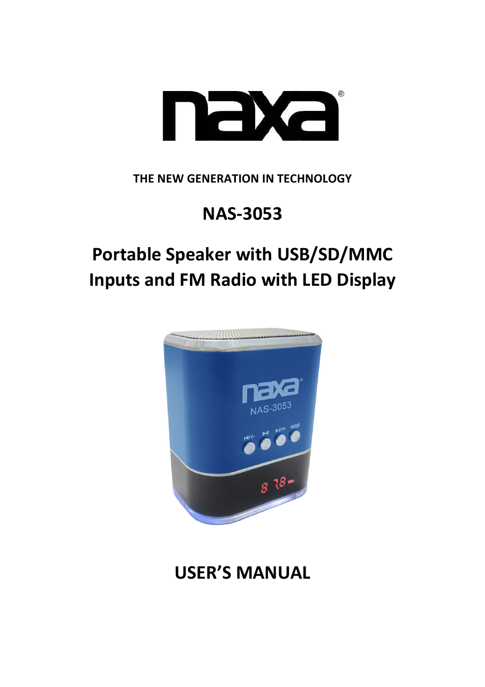 Naxa NAS-3053 User Manual | 4 pages