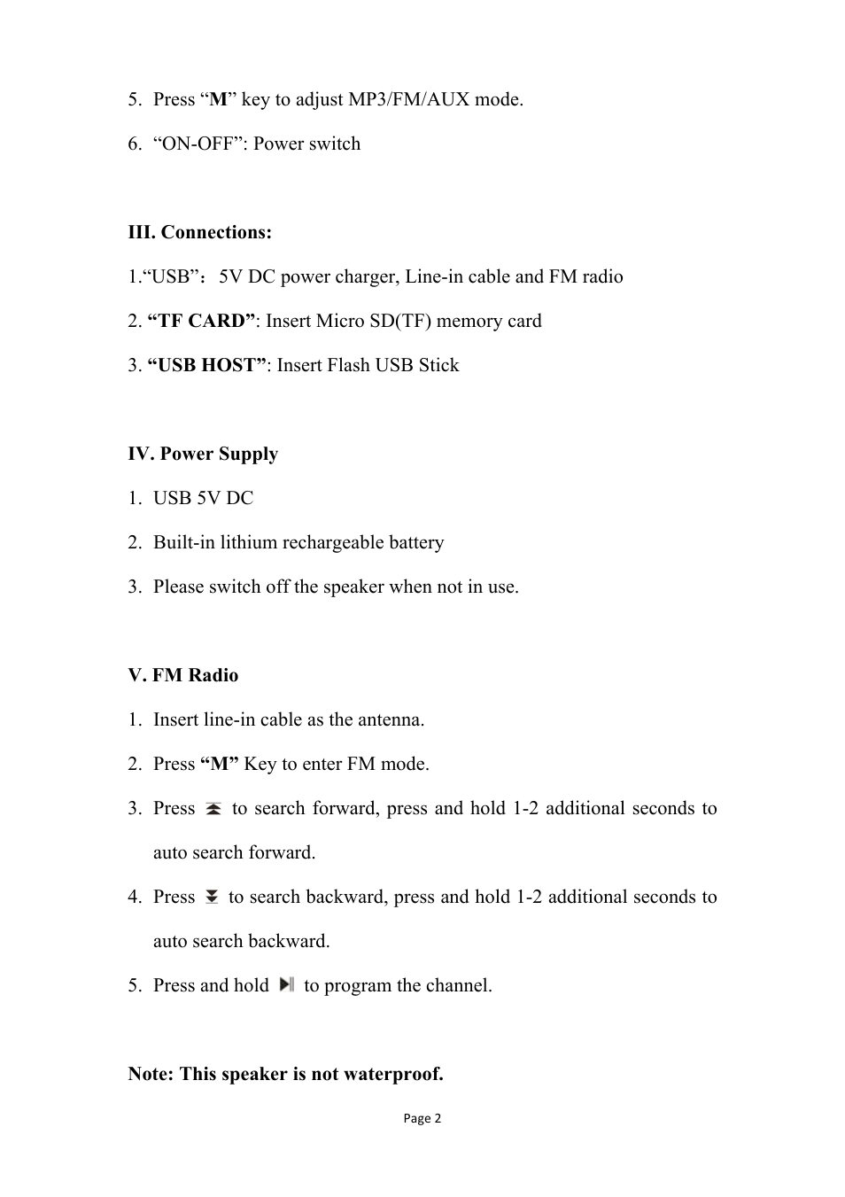 Naxa NAS-3053 User Manual | Page 3 / 4