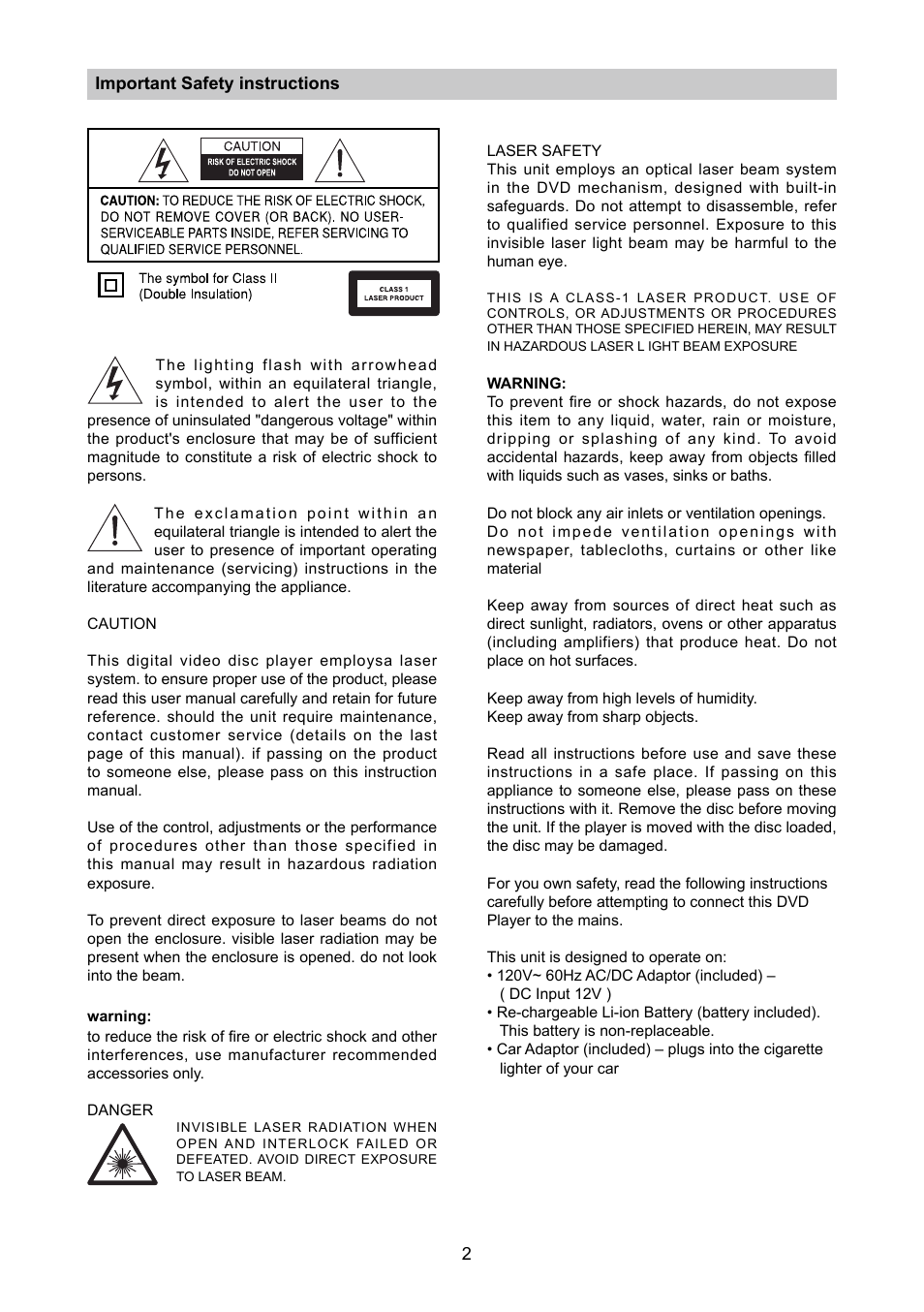 Naxa NPD-952 User Manual | Page 3 / 13