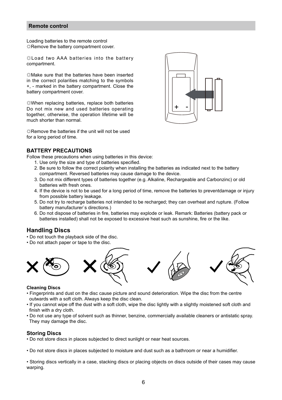 Handling discs | Naxa NPD-952 User Manual | Page 7 / 13