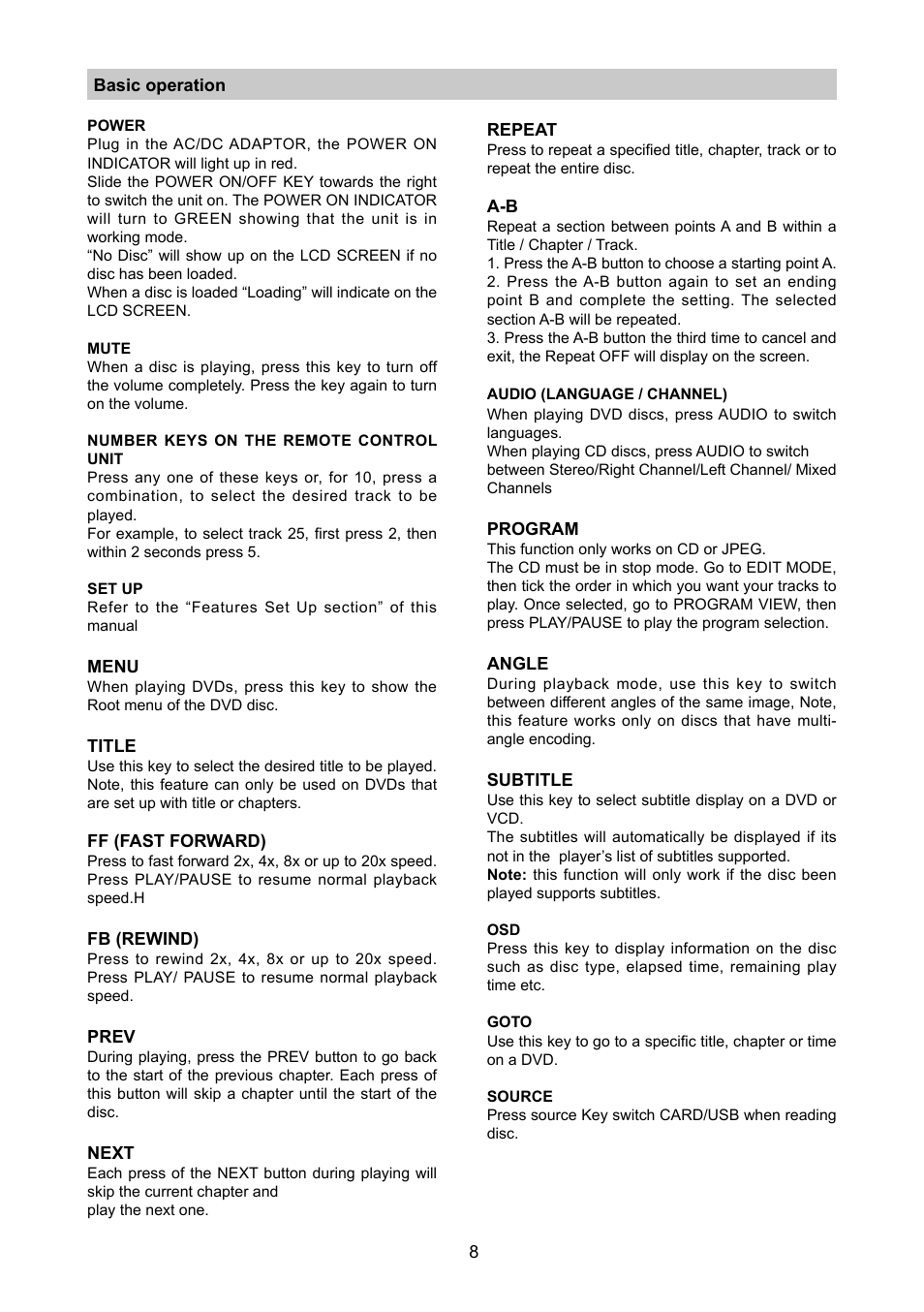 Naxa NPD-952 User Manual | Page 9 / 13