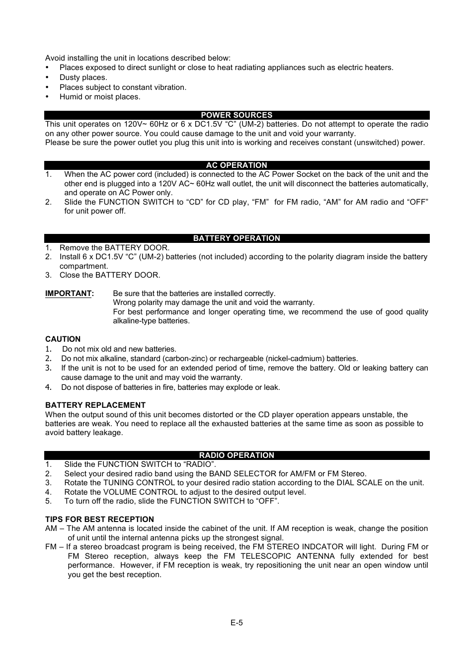 Naxa NPB-252 User Manual | Page 6 / 9