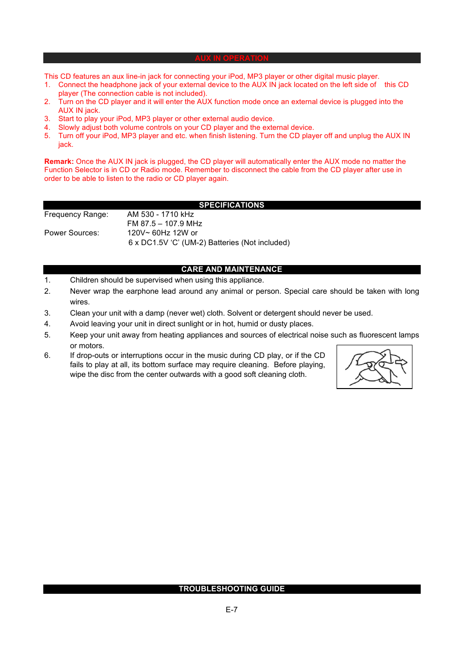 Naxa NPB-252 User Manual | Page 8 / 9