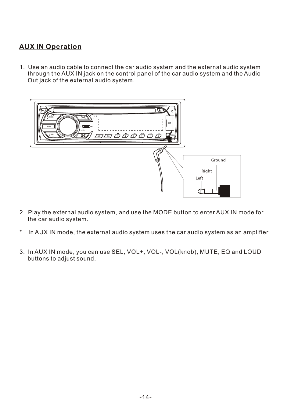 页 15, Aux in operation | Naxa NCA-604 User Manual | Page 15 / 17