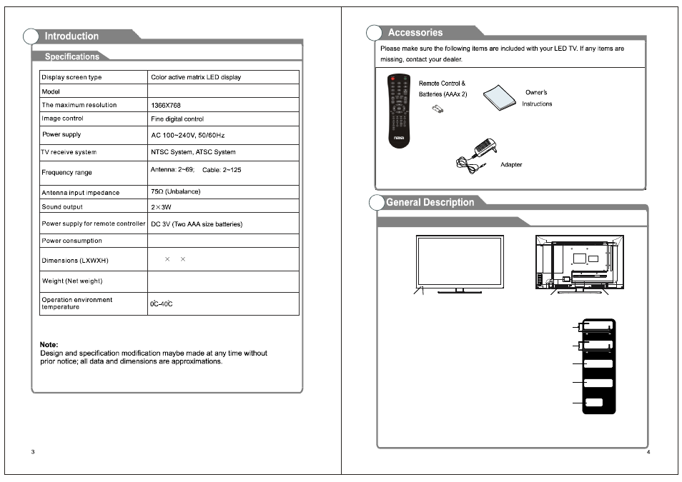 Naxa NT-1907 User Manual | Page 5 / 15