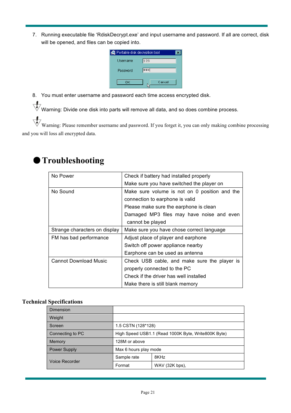 Troubleshooting | Naxa NMV-149 User Manual | Page 22 / 23