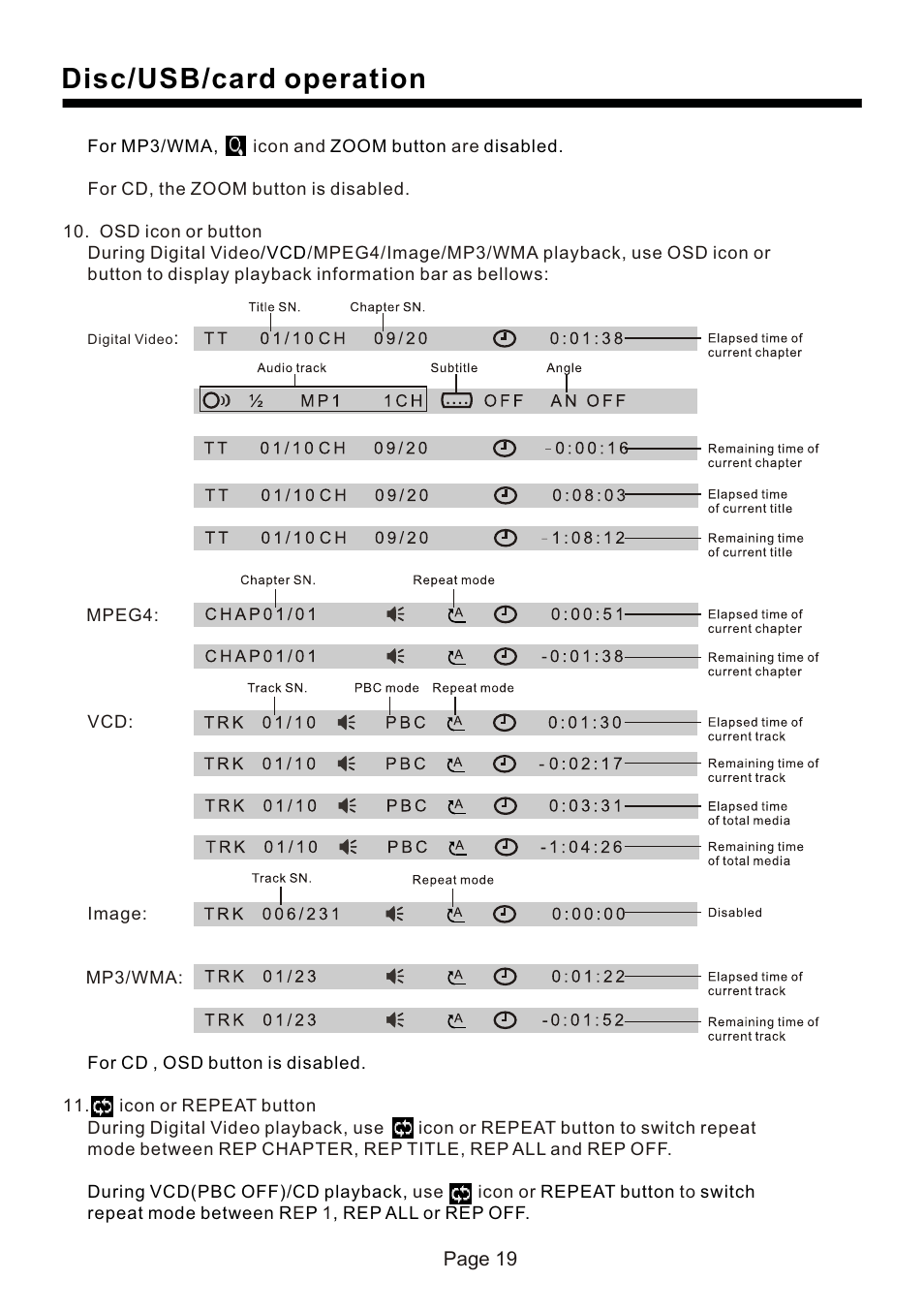 页 20, Disc/usb/card operation | Naxa NCD-730 User Manual | Page 20 / 31