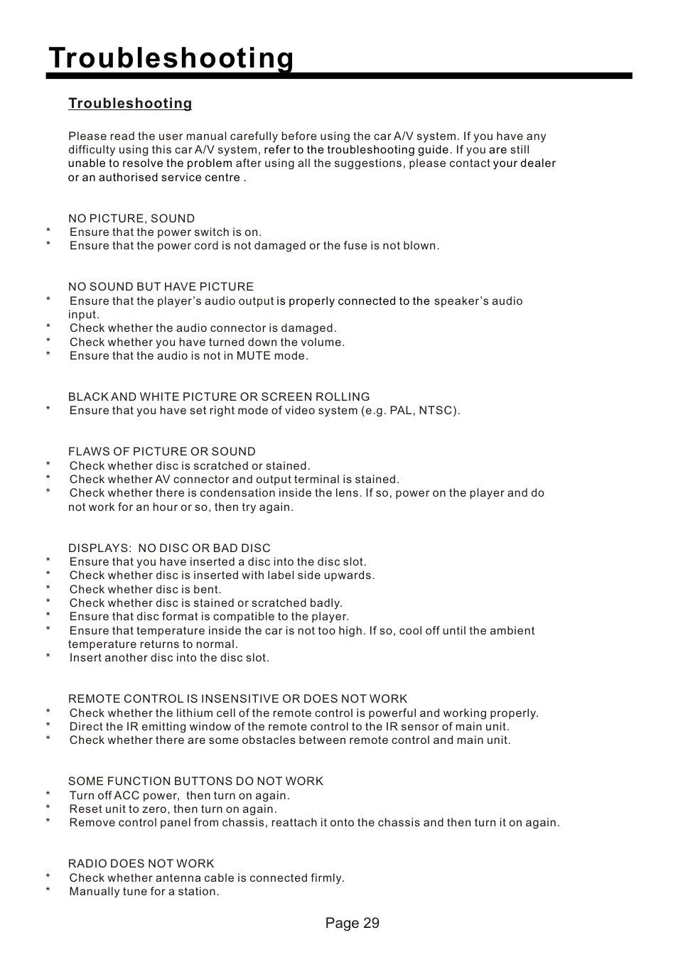 页 30, Troubleshooting | Naxa NCD-730 User Manual | Page 30 / 31