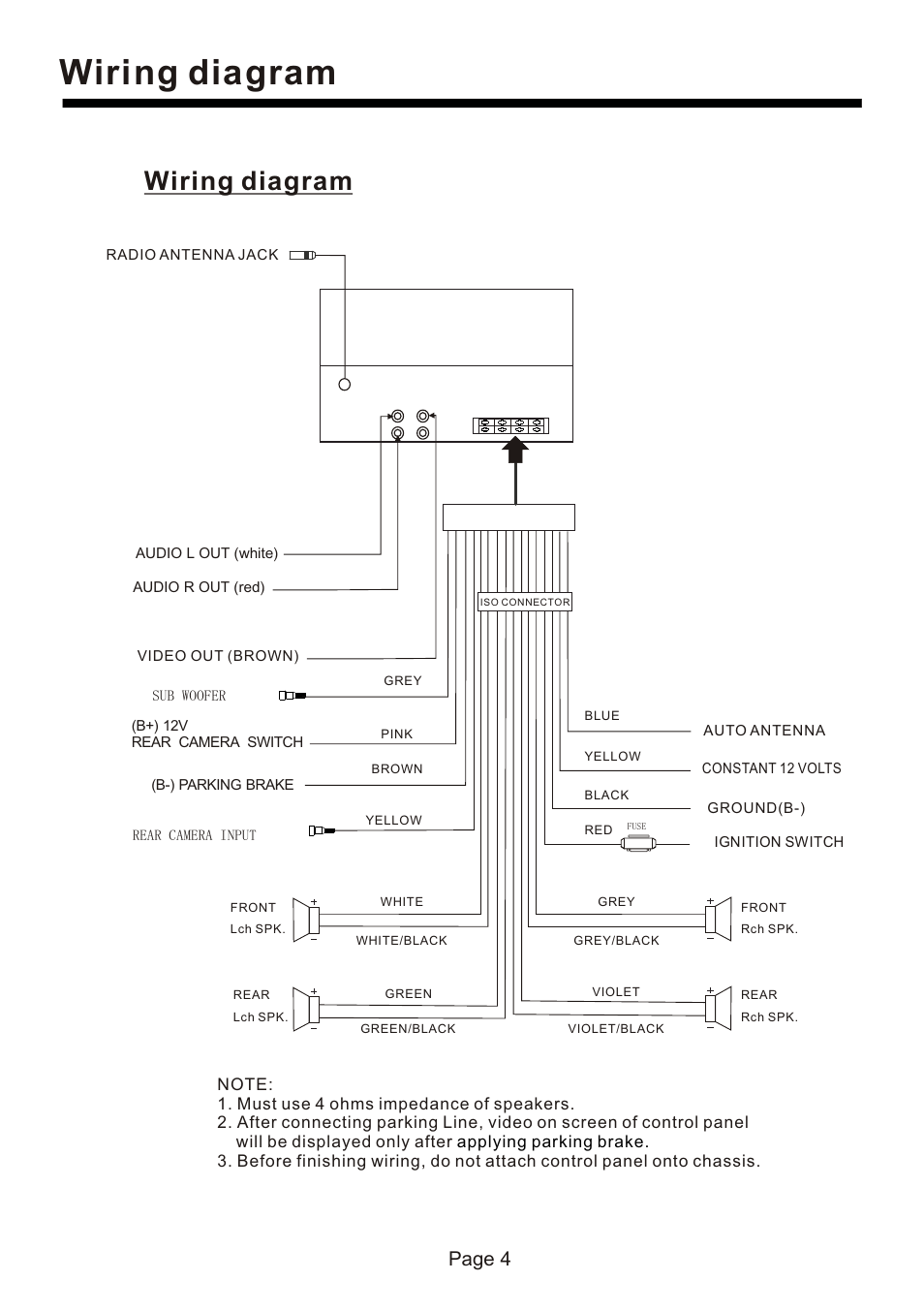 Wiring diagram, Page 4 | Naxa NCD-730 User Manual | Page 5 / 31