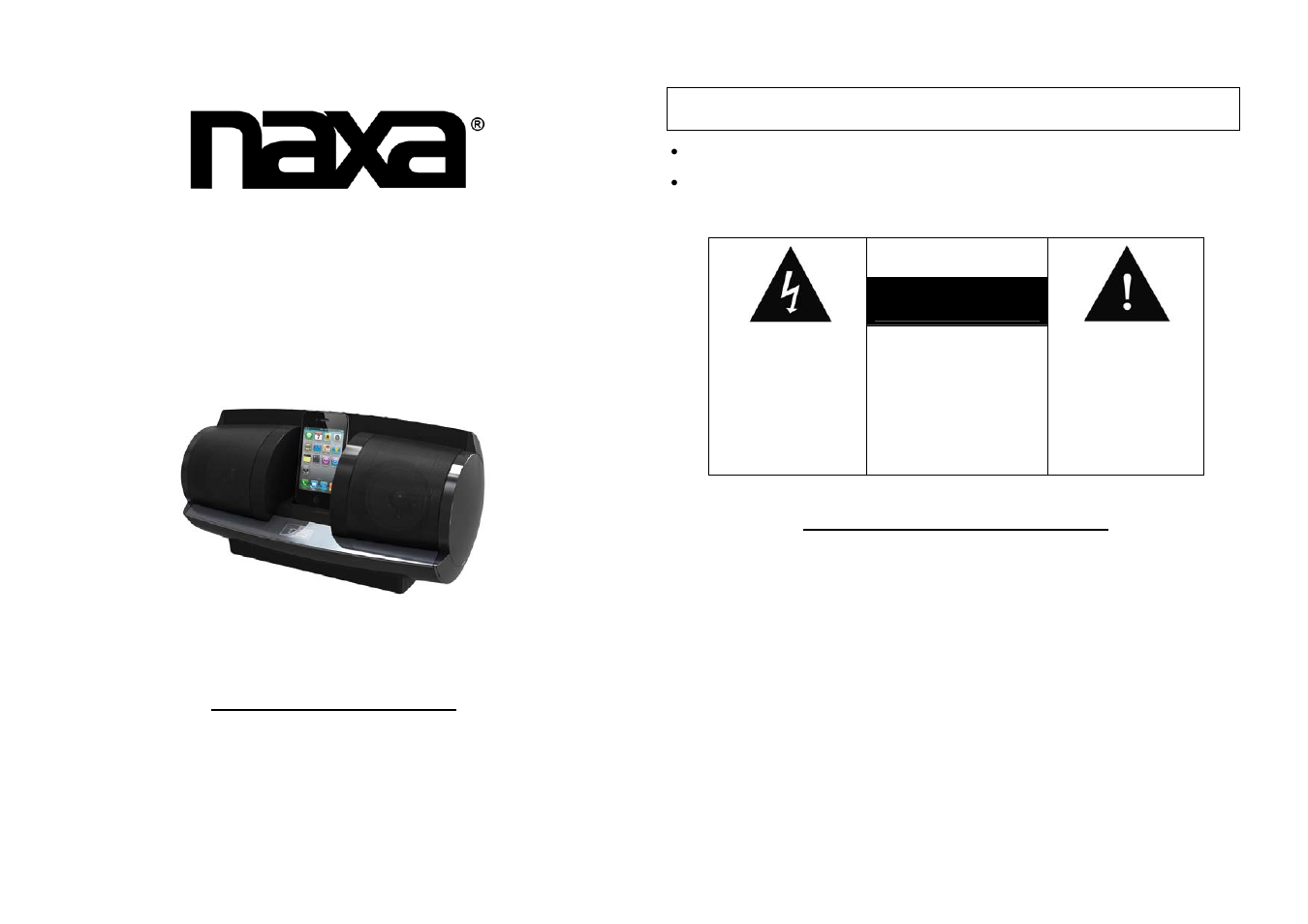 Naxa NI-3109 User Manual | 4 pages