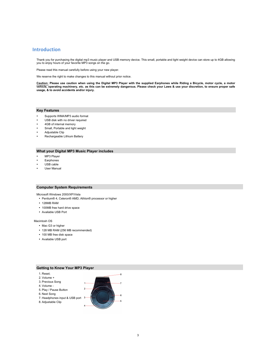 Introduction | Naxa NM-107 User Manual | Page 3 / 5